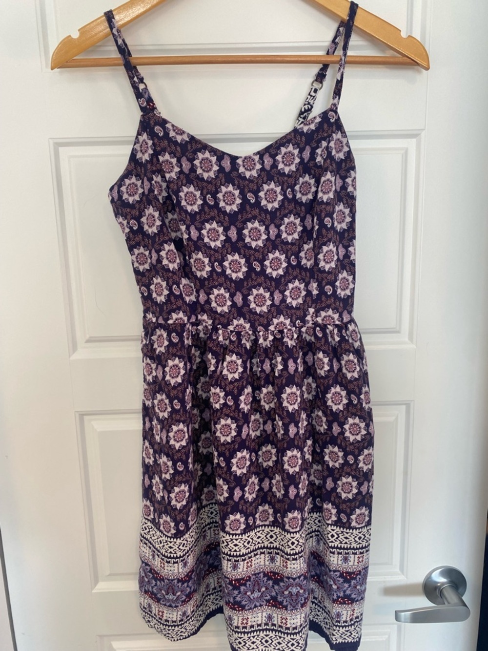 Garage Purple Floral Boho Sundress | Festival Summer Dress | Size Small - Picture 2 of 9